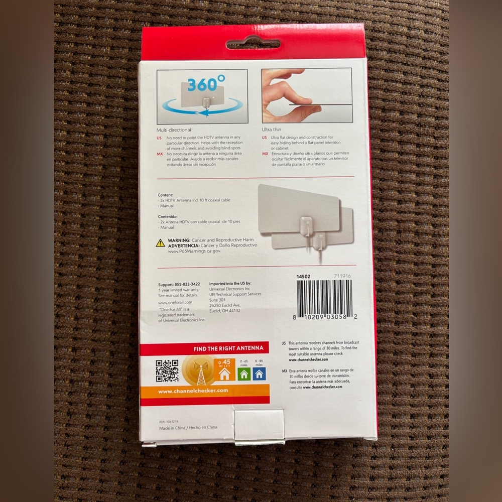 One For All HDTV Indoor Antenna NIB - Picture 4 of 4